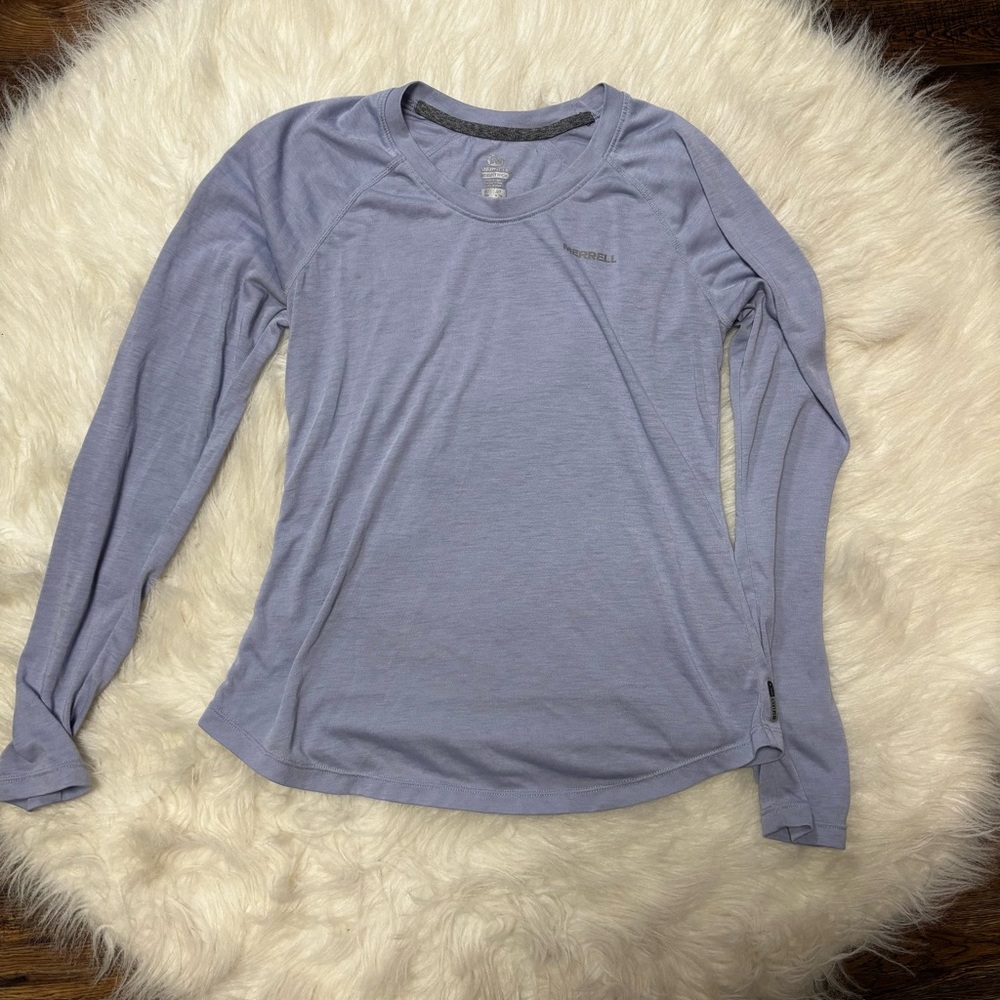 Merrell Selectwick Wool Blend Lilac Colored Baselayer Long Sleeve size Women’s M